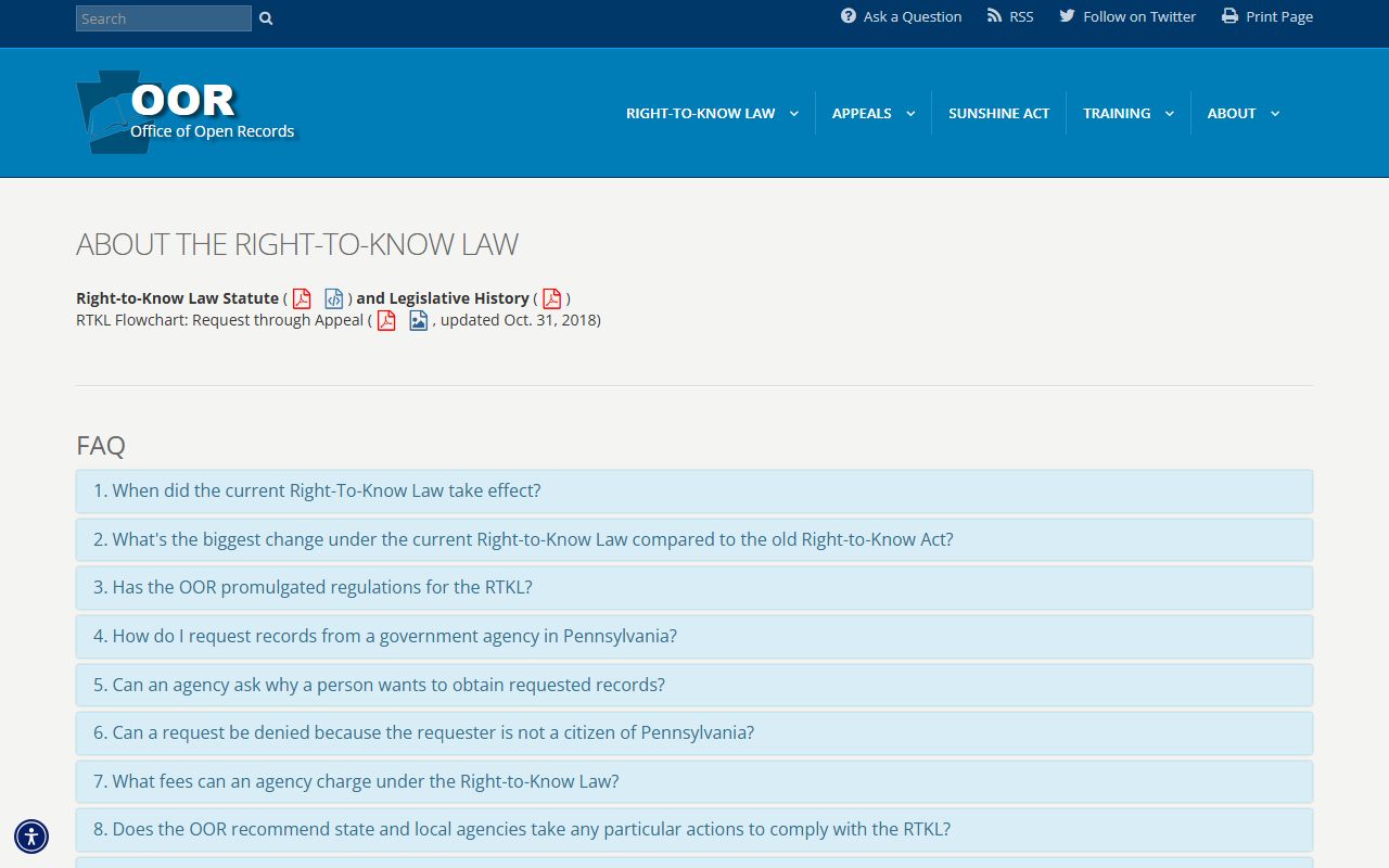 Sullivan County court records Pennsylvania Right-to-Know overview