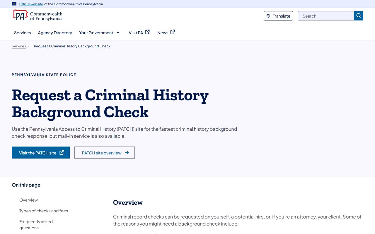 Sullivan County criminal court records PATCH request overview
