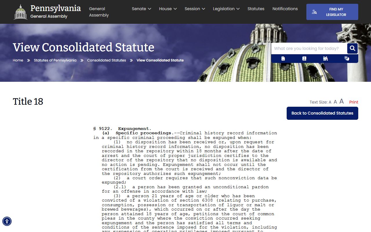 Sullivan County criminal court records expungement statute