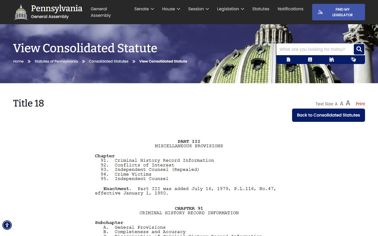Sullivan County criminal court records Criminal History Record Information Act