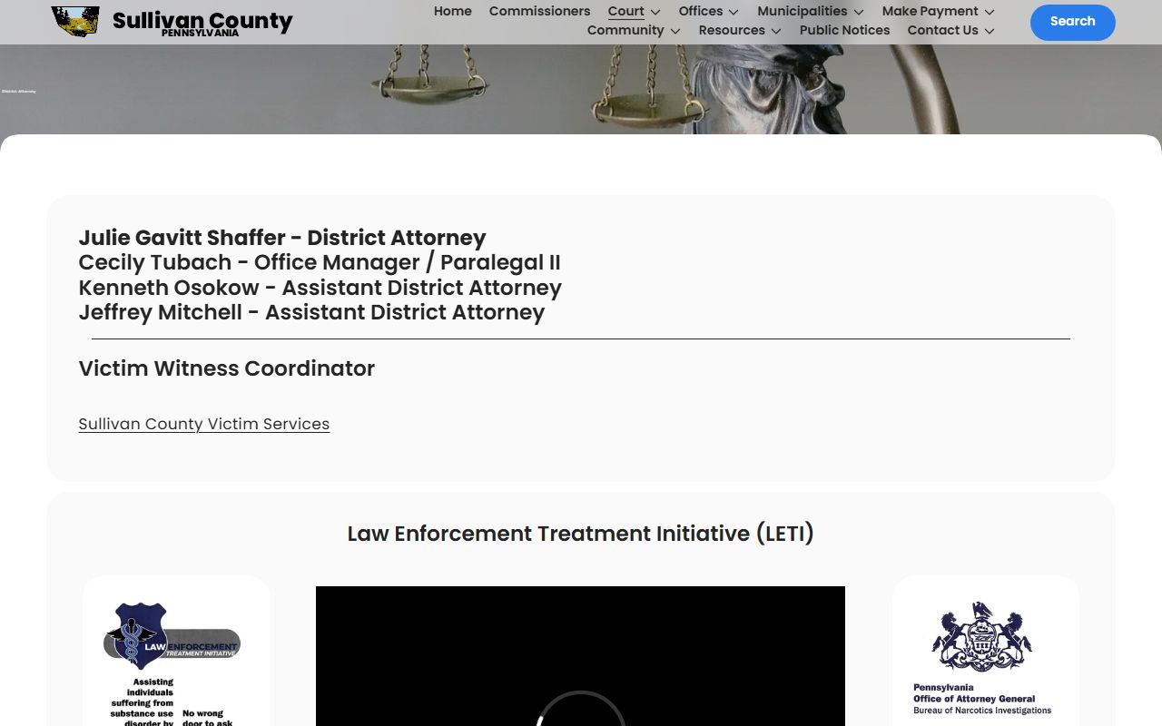 Sullivan County Court District Attorney office