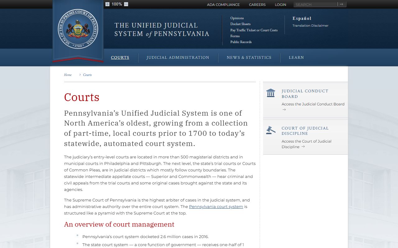 Sullivan County Court Pennsylvania court system overview