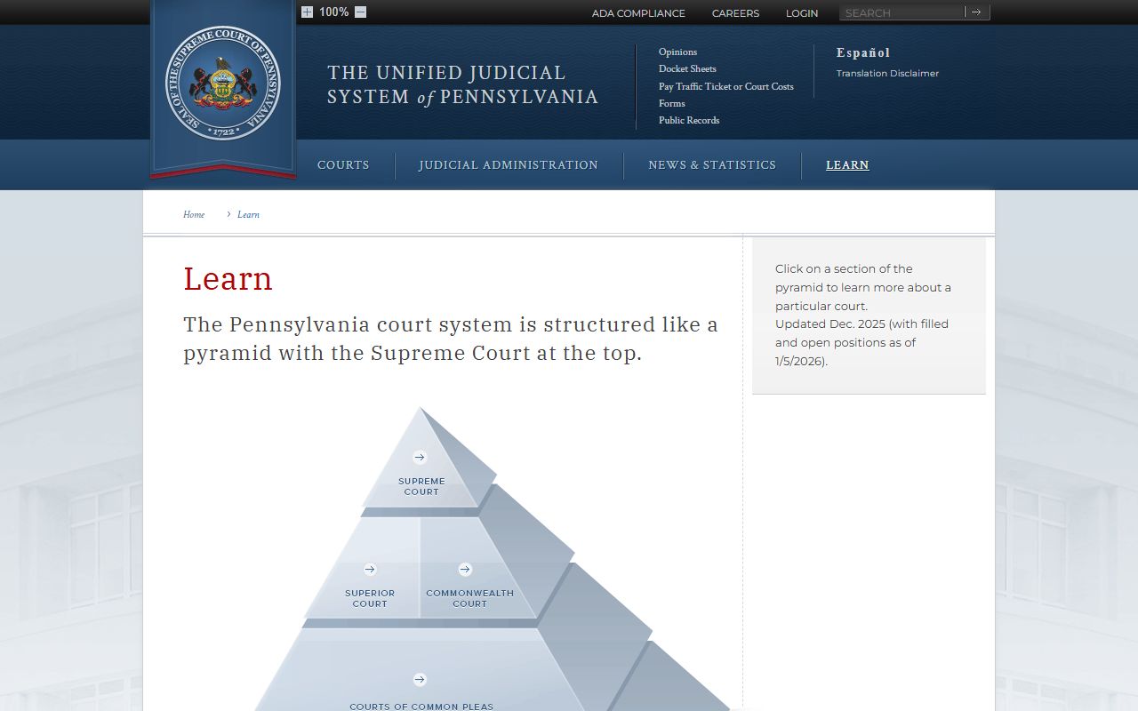 Sullivan County Court UJS learning page