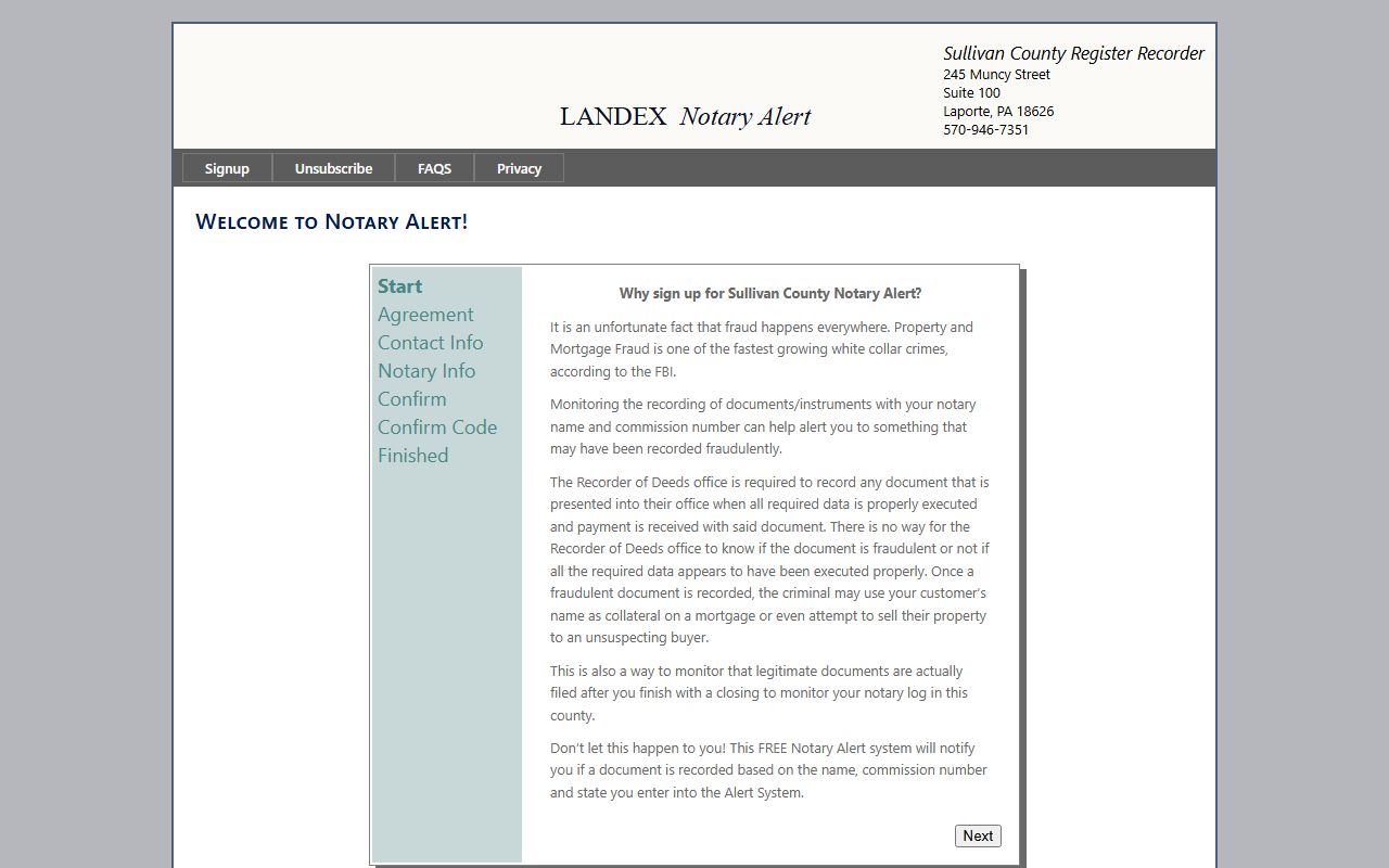 Sullivan County marriage and divorce records Landex Notary Alert source